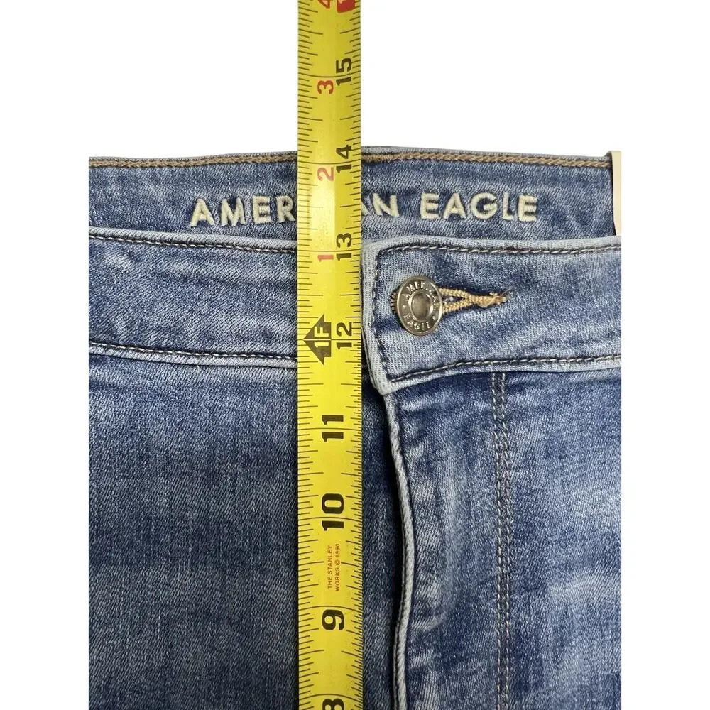 NWT American Eagle Super High Rise Flare Size 18 34 W Next Level Stretch Denim - Picture 13 of 16